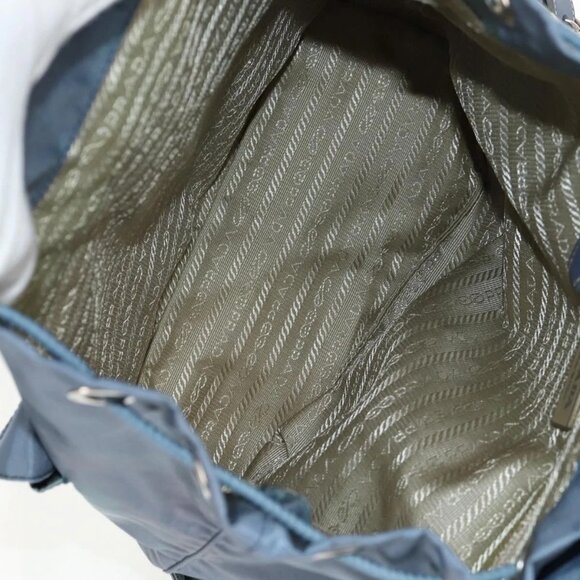 PRADA Backpack Nylon Light Blue Auth ki6000 - Picture 12 of 16